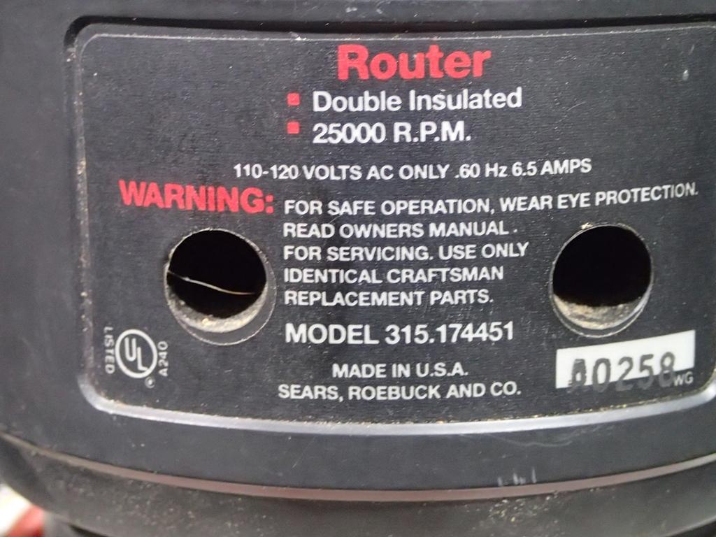 Craftsman 315.174451 router