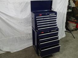 Craftsman 10-drawer tool chest and 4-drawer cabinet - blue