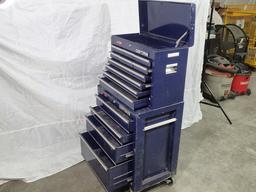 Craftsman 10-drawer tool chest and 4-drawer cabinet - blue