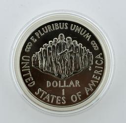 US Mint 1987 Constitution Silver Dollar (Other Coin in Set Missing)
