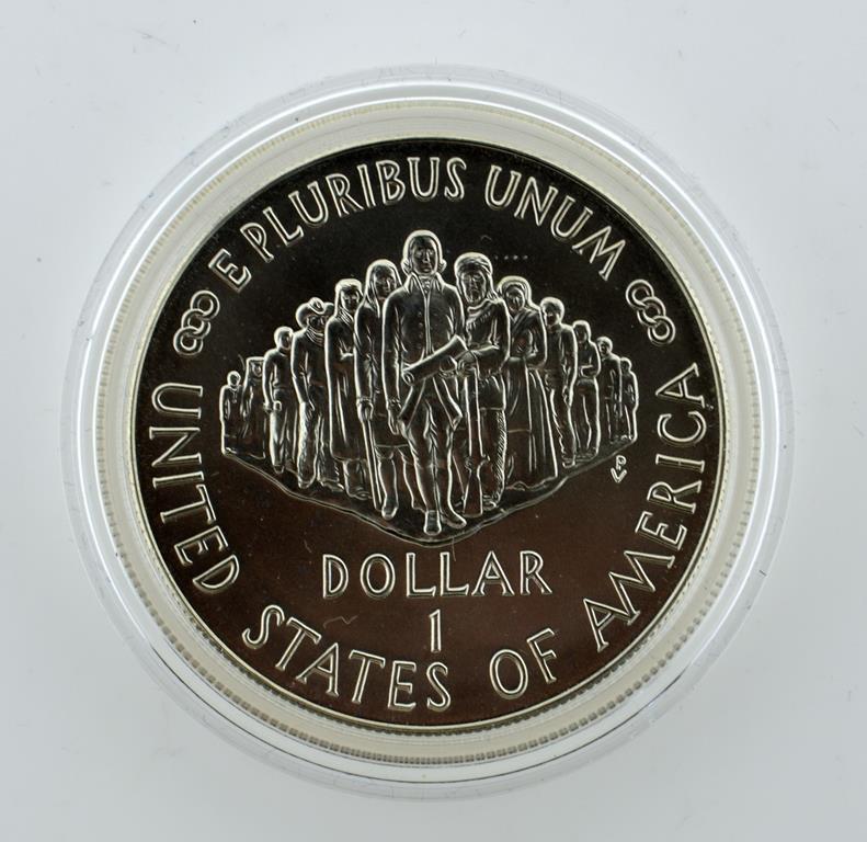 US Mint 1987 Constitution Silver Dollar (Other Coin in Set Missing)