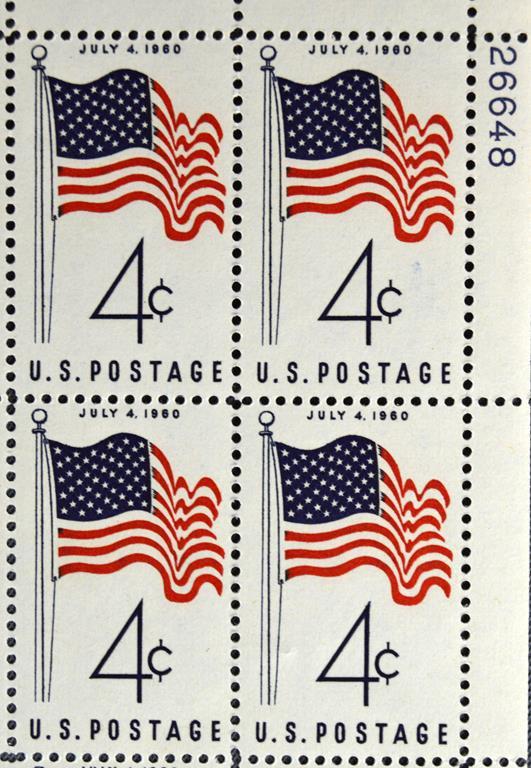 Lot of US 4 Cent Postage Stamp Sheets