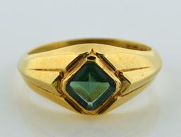Ladies Size 5.25 Ring: 10K Yellow Gold, Tourmaline