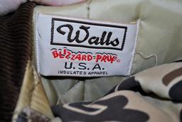 Walls Blizzard-Pruf Insulated Camo Hunting Jacket, Size 42-44 & Ozark Insulated Rain Slick Jacket