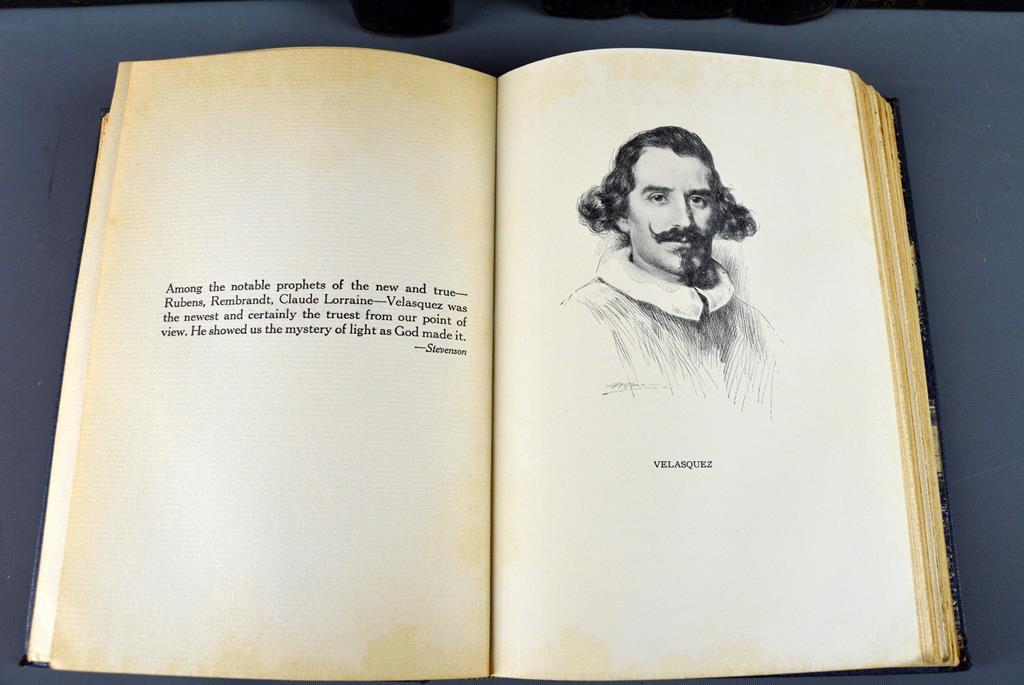 Antiquarian Book Set: Little Journeys Series, by Elbert Hubbard, 13 Blue Leather Bound Vols.