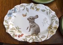Lot of Pier 1 “Sausalito” Bowls and Plates and Attractive Large “Sophie the Bunny” Platter