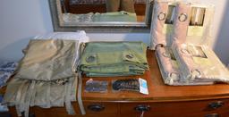 Lot of Pier 1 Curtain Panels and Curtain Rings, New or Gently Used