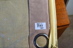 Lot of Pier 1 Curtain Panels and Curtain Rings, New or Gently Used