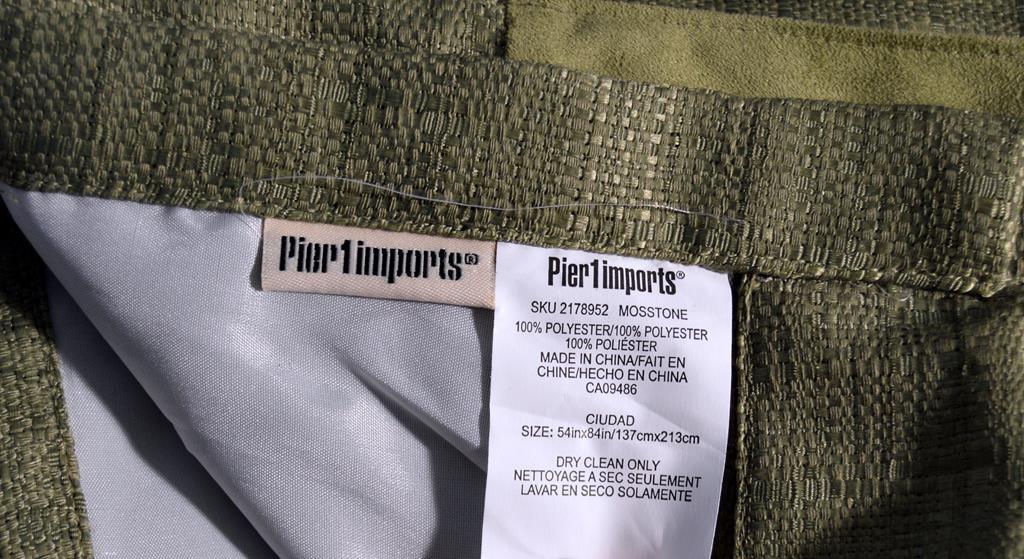 Lot of Pier 1 Curtain Panels and Curtain Rings, New or Gently Used