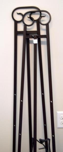 Lot of Decorative Metal Easels: 2 Large & 1 Medium
