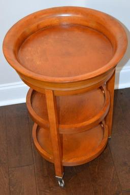 Ballard Designs Wooden Addison Rolling Tray Table, Removable tray