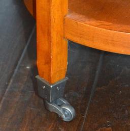 Ballard Designs Wooden Addison Rolling Tray Table, Removable tray