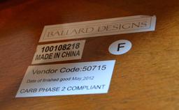 Ballard Designs Wooden Addison Rolling Tray Table, Removable tray
