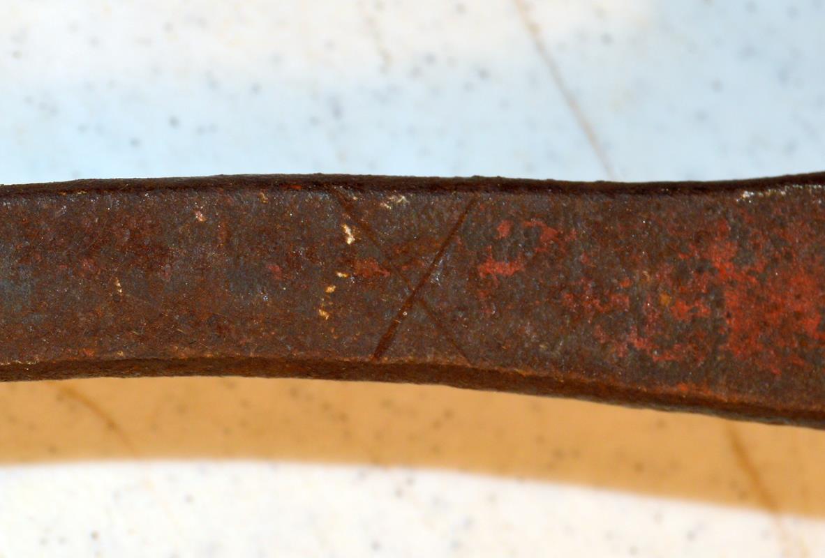 Antique Pair of Ice Tongs, 1 Marked Gifford Wood Co. w/ Traces Of Old Red Paint