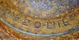 Two Old Rusty Dietz Railroad Lanterns, 1 Has Intact Glass Globe