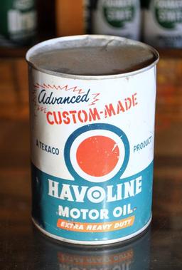 Vintage Havoline Motor Oil “Advanced Custom Made” Metal Can