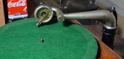 1908 Table Model Victrola No. 2 Record Player & Partial Victrola 50 Turntable
