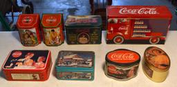 Lot of Coca-Cola Coke Limited Edition Stamped Tins A