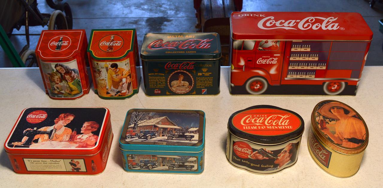 Lot of Coca-Cola Coke Limited Edition Stamped Tins A