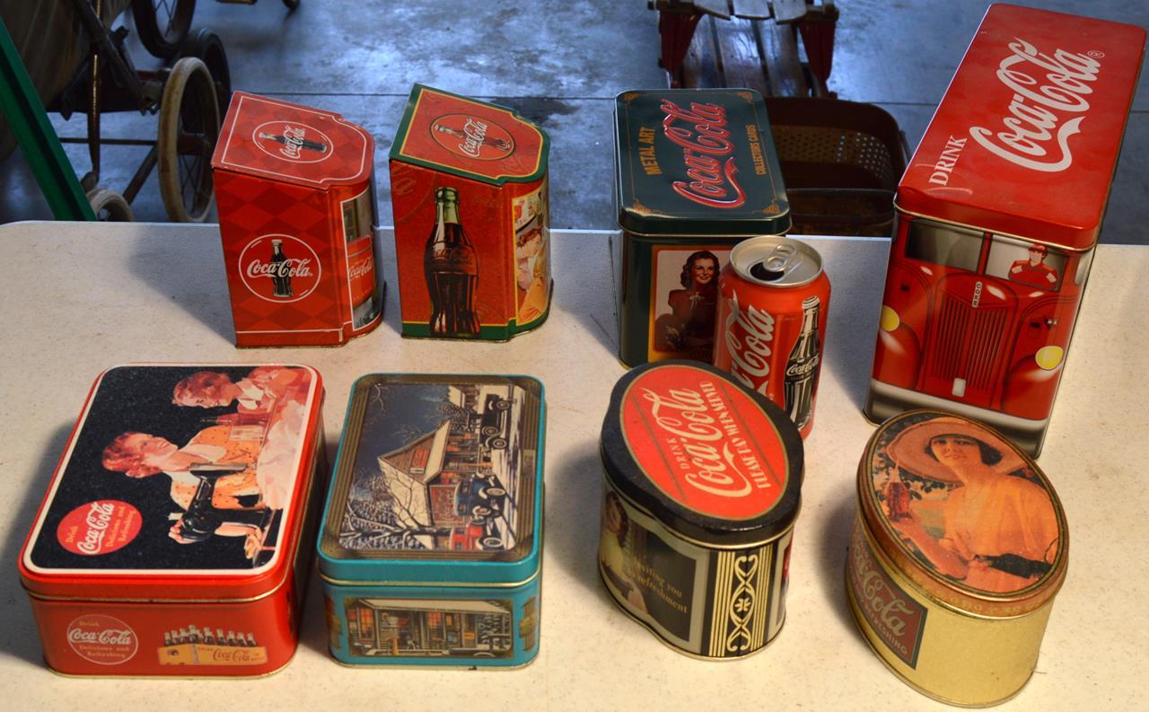 Lot of Coca-Cola Coke Limited Edition Stamped Tins A