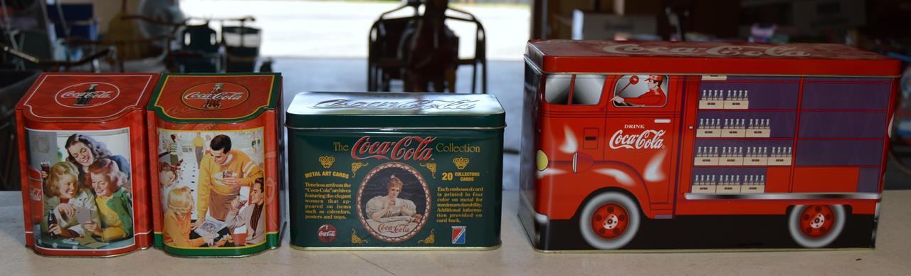 Lot of Coca-Cola Coke Limited Edition Stamped Tins A