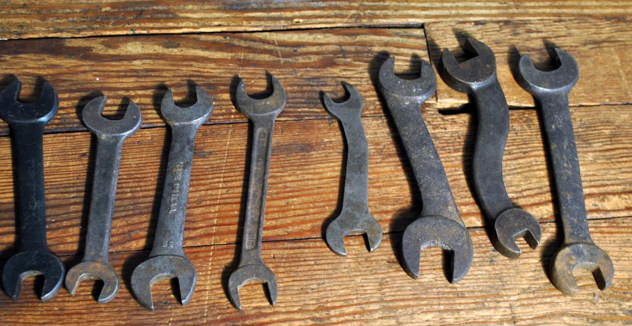Lot of Miscellaneous Old Wrenches