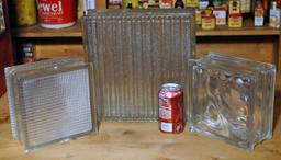 Lot of Mid-Century Modern Glass Building Tiles Blocks