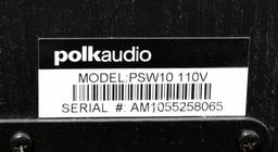 Polk Audio Model PSW10 Subwoofer, Serial # AM1055258065