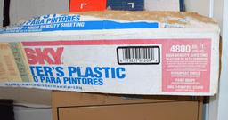 Two Boxes Of Thick Plastic Sheeting As Shown