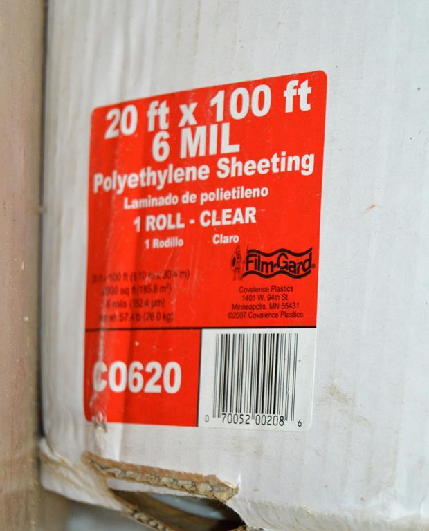 Two Boxes Of Thick Plastic Sheeting As Shown