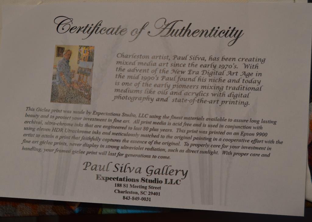 Paul Silva (American, Contemporary) Blue Crab, Giclee Print On Canvas