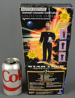 Lt. Commander Geordi La Forge Star Trek Collector Series by Playmates,  Box is 12” H