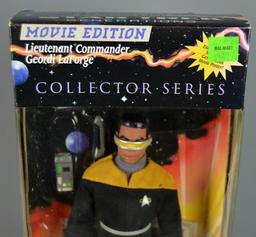 Lt. Commander Geordi La Forge Star Trek Collector Series by Playmates,  Box is 12” H