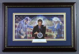 Don DiCianni Print “Praying For Peace” II Chronicles 7:14, Framed