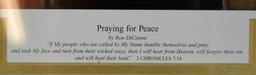 Don DiCianni Print “Praying For Peace” II Chronicles 7:14, Framed