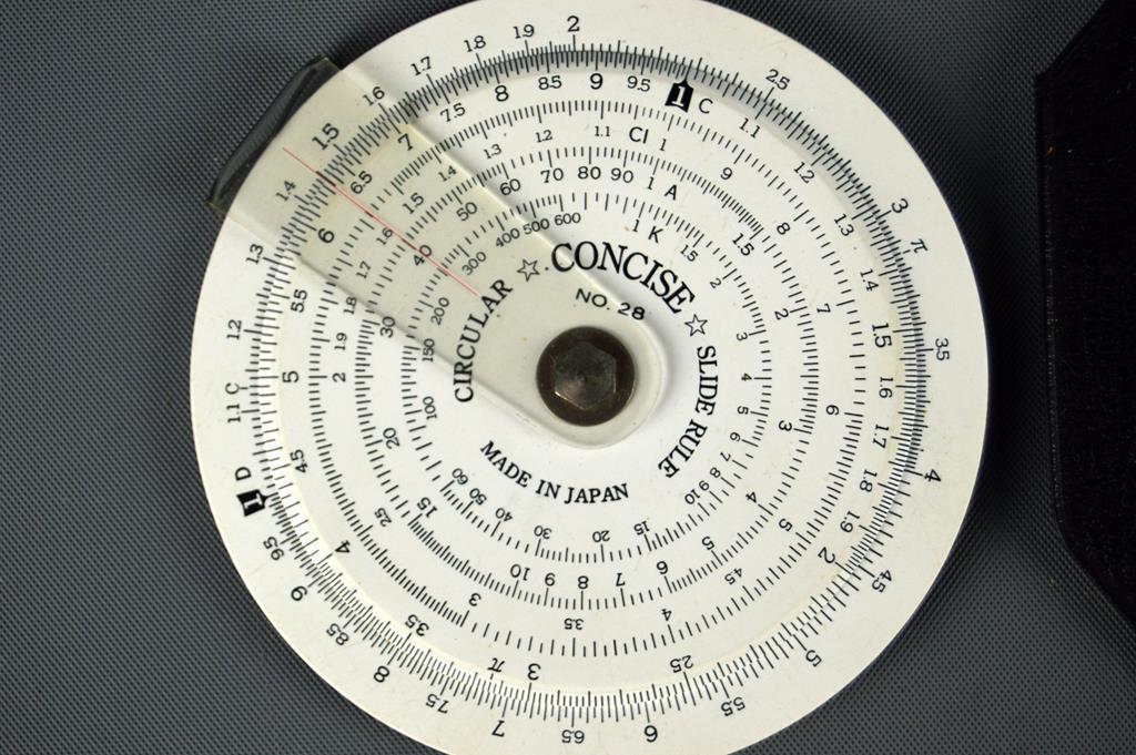 Lot of Vintage Slide Rules, Some With Cases & Alco Calculator