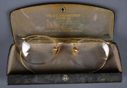 Lot of 4 Vintage Eyeglasses, Gold Filled Frames With Cases