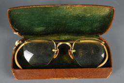 Lot of 4 Vintage Eyeglasses, Gold Filled Frames With Cases