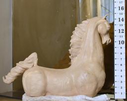 Large Hand Modeled Clay Horse