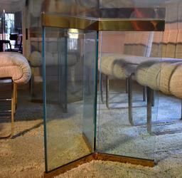 Fine Leon Rosen For Pace Mid-Century Modern Hollywood Regency Glass Dining Table