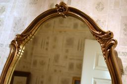 Gilt Wood Frame Oval Mirror