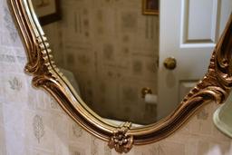 Gilt Wood Frame Oval Mirror