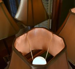 Pair of Gilt Finish Sideboard Lamps