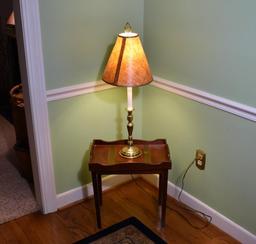 Brass Banded Mahogany Tray Table