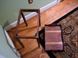 Brass Banded Mahogany Tray Table