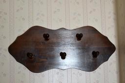 Five Peg Pine Hat & Coat Rack
