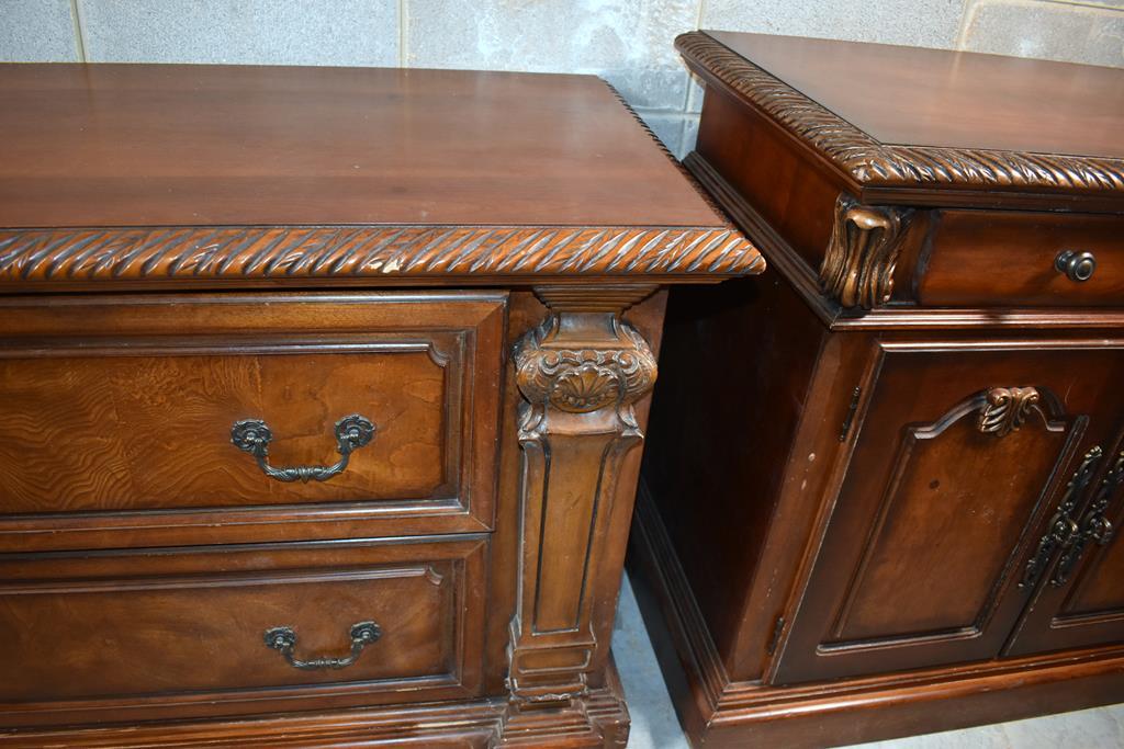 Large Scale Carved Detail Two-Drawer Chest