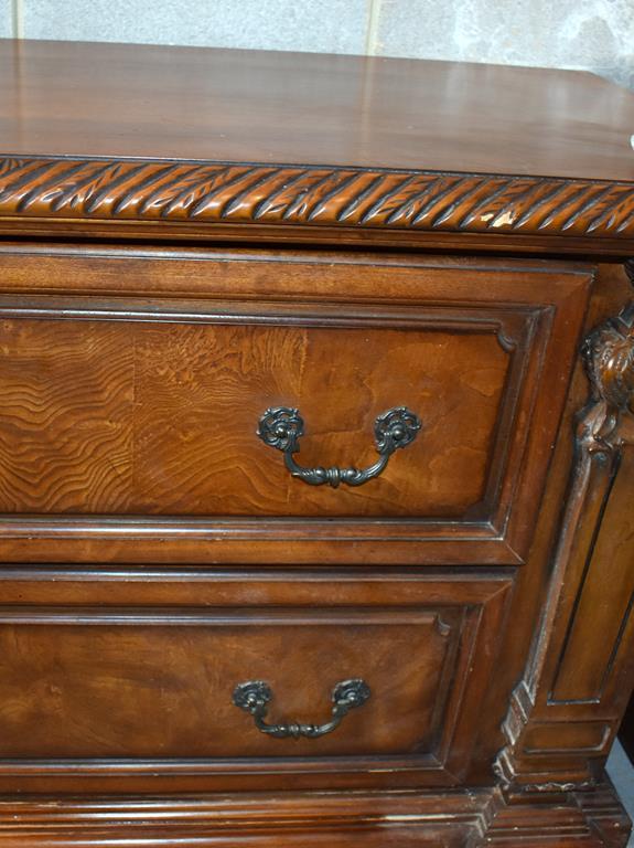Large Scale Carved Detail Two-Drawer Chest
