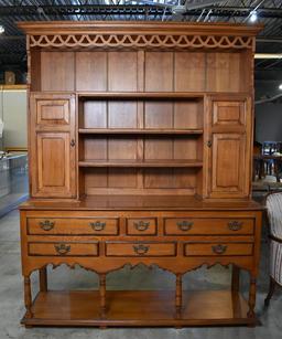 Wonderful Drexel Heritage “Royal Country Retreats” Cherry Sideboard & Hutch with Silver Drawer