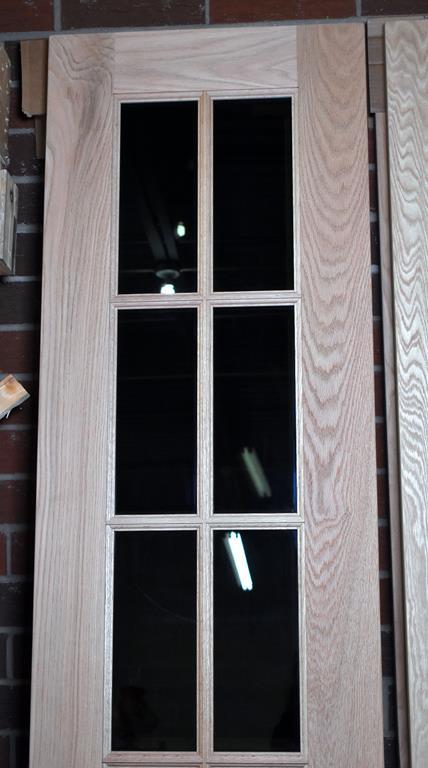 Grand Openings, Inc. Custom Red Oak Door Set w/ Hinges, Safety Tempered Tinted Glass